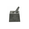 Square granite /marble mortar and pestle polished